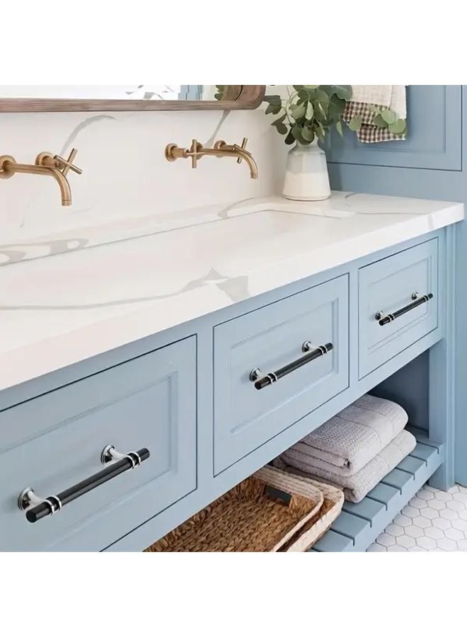 10 Pack Polished Aluminum Alloy Cabinet Pulls Modern Kitchen Drawer Handles With Installation Hardware - Image 4